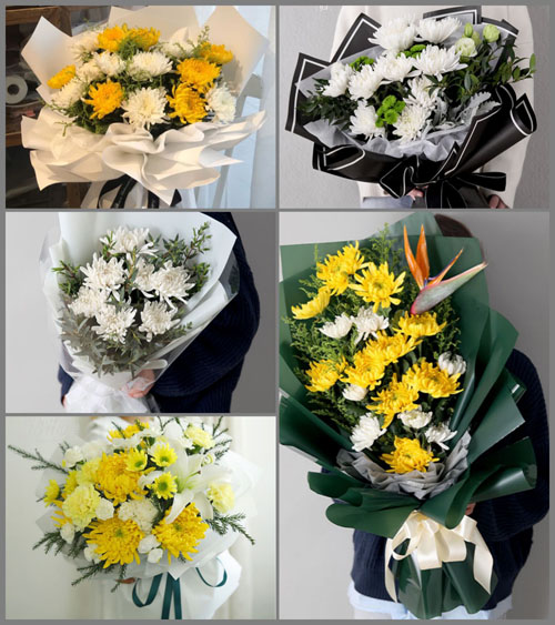 山东莱芜莱城区大王庄镇白炭坡村白事花束代送
